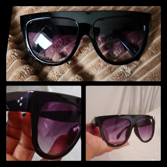 Oversized Black frame designer Sunglasses 1 pair, brand new in package - Picture 2 of 6